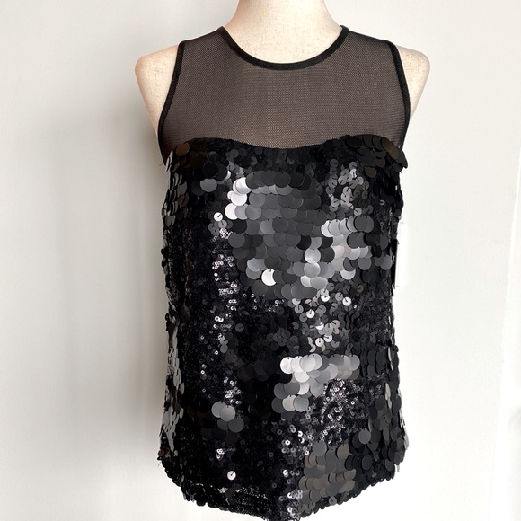New Robert Rodriguez Sheer Sequins top and Paillettes in Silk - Picture 8 of 15